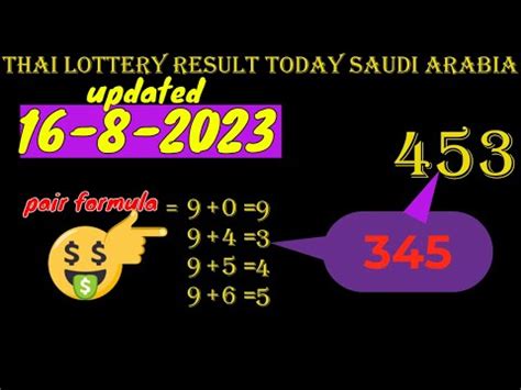 thai lottery result today saudi arabia|Thai Lottery Result Saudi Arabia 16th January 2024.